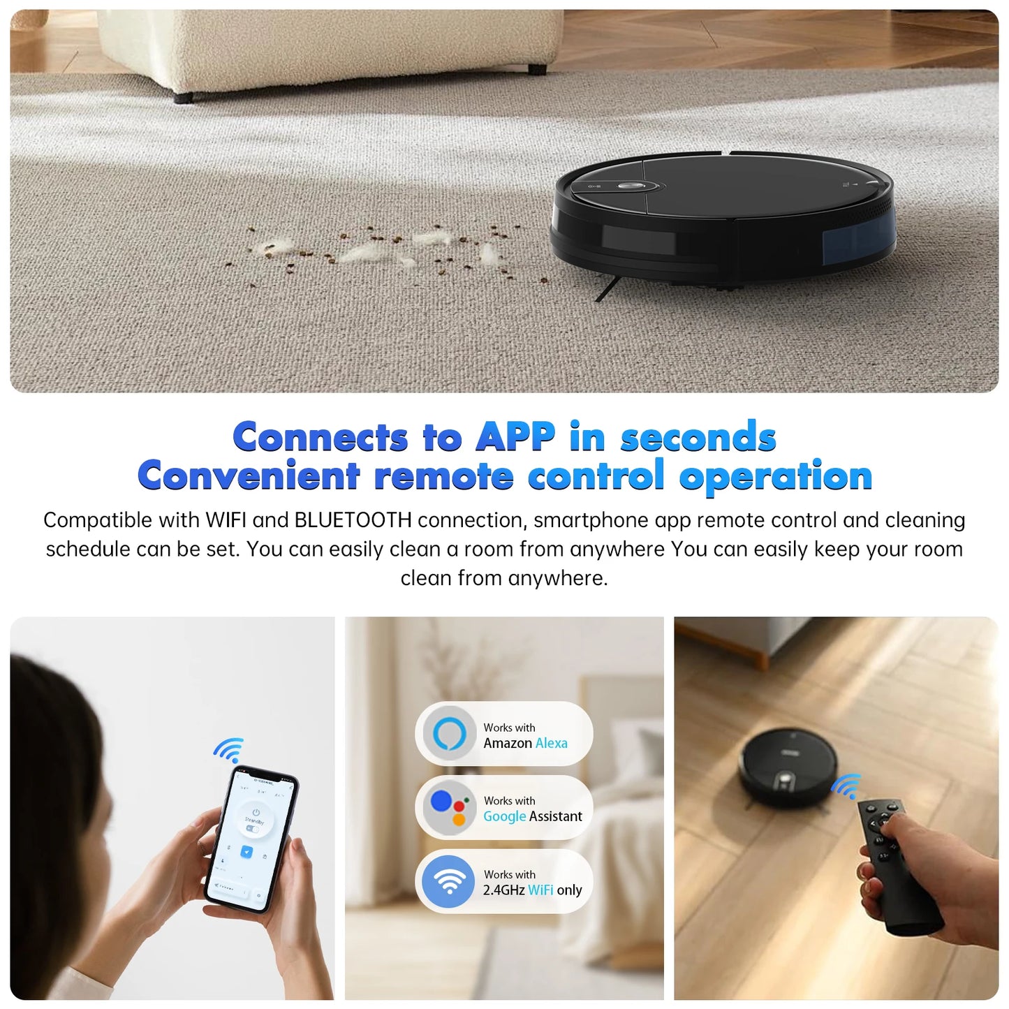 KLEEN AI PureBot™ 3-in-1 Robot Vacuum & Mop