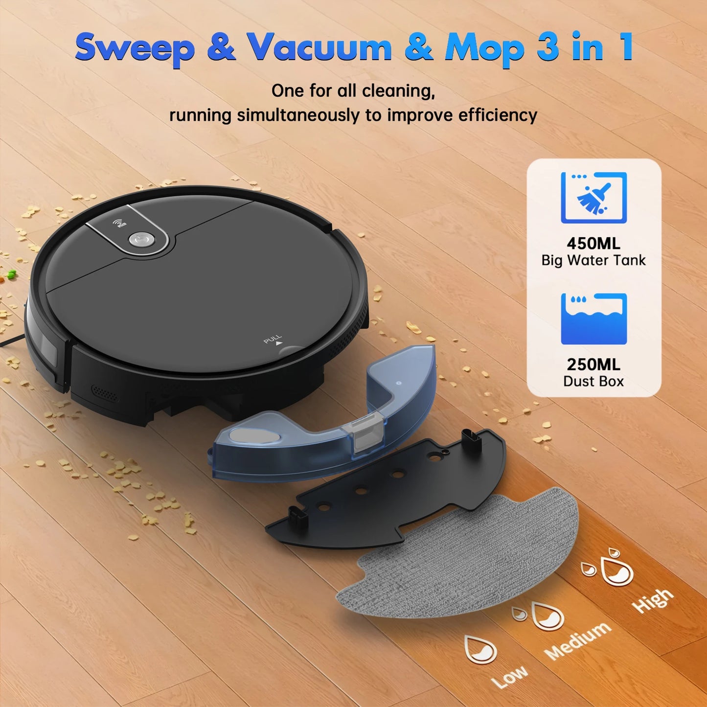 KLEEN AI PureBot™ 3-in-1 Robot Vacuum & Mop